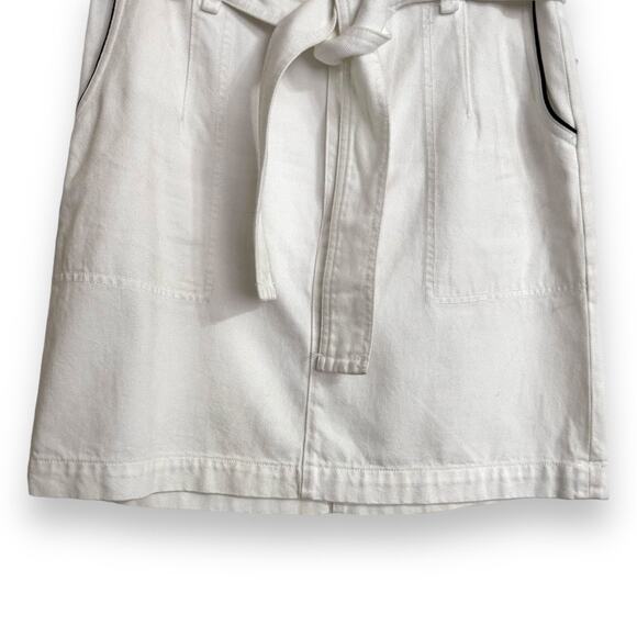 Rag and Bone White Denim Cotton Tencel Tie Waist Mini Skirt Women's Size 27 - Picture 4 of 8